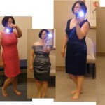 Collage Just a few of the dozens of dresses I tried on.