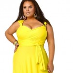 Convertible Dress Featured plus size yellow convertible dress by Monif C