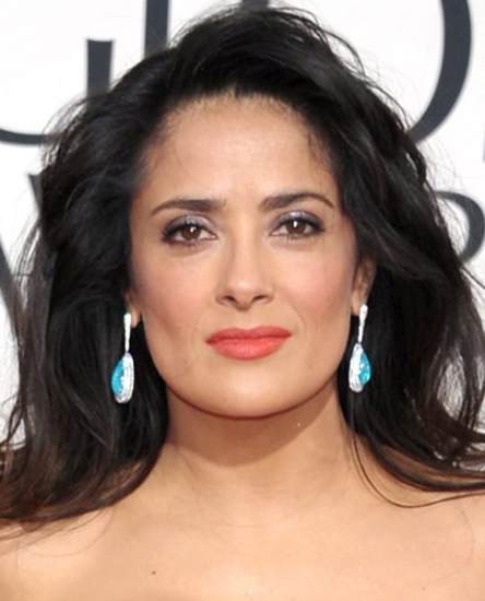 Salma Hayek Golden Globes 2013 Statement Earrings