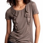 gap taupe ruffle