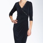 nordstrom black wrap dress