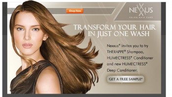Nexxus Shampoo, Conditioner, Deep Conditioner Free Sample