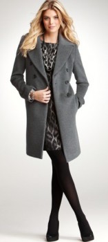 Plush Wool Double Breasted Coat_ ANN TAYLOR