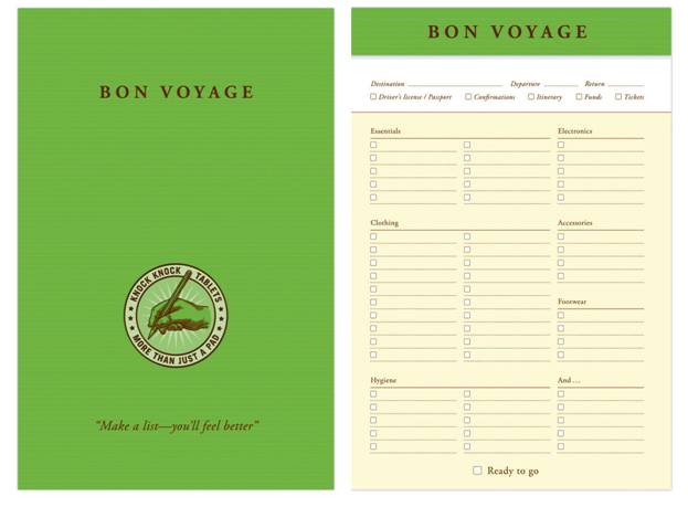 bon voyage by knock knock