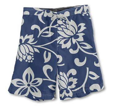 lands' end pattern board shorts