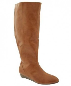 Wide-Calf Boot in Cognac from Old Navy