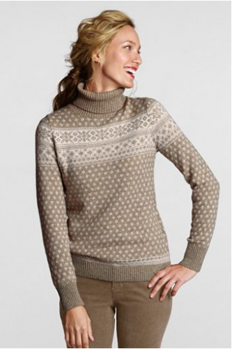 Lands End Merino Fair Isle Sweater