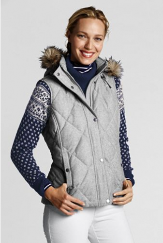 Diamond Quilting Wool Down Vest