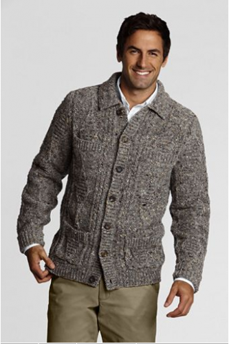 Donegal Cable Cardigan Sweater