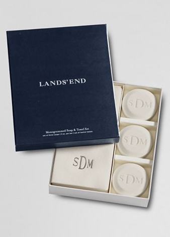 Monogram Soap & Linen Towel Set
