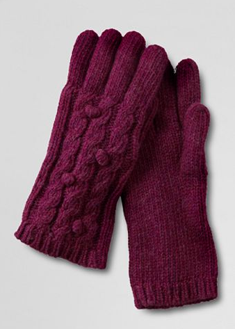 Women's Popcorn Cable Gloves
