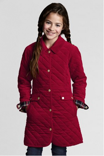 Girls' Velveteen Coat