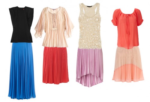 pleated skirts