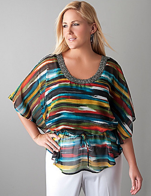 plus size sheer top from Lane Bryant