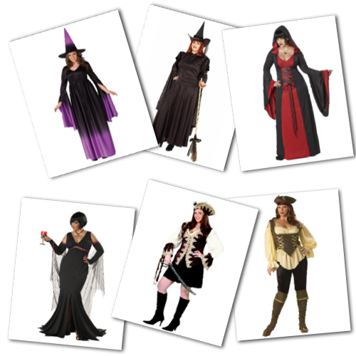 plus size witch, vampire, and pirate costumes from Costume Super Center