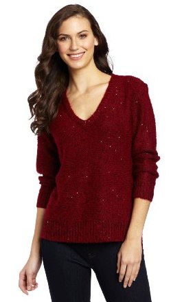 Amazon.com_ Kenneth Cole Women_s Salt And Pepper Sequin Sweater_ Clothing