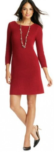 Loft - Zip Detail Ribbed Sweater Dress