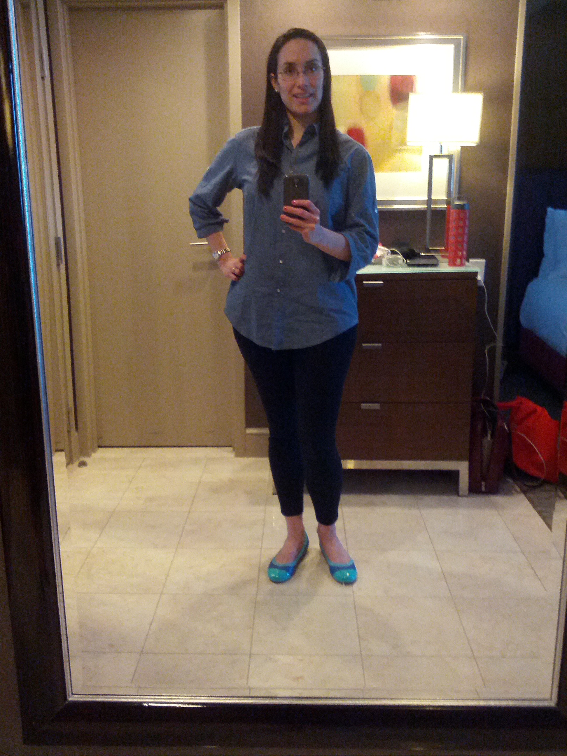 Avon-Chambray-Shirt-Comfort-Flats