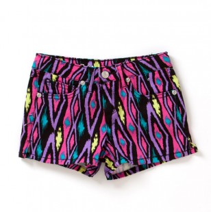 ikat print girls shorts