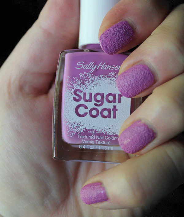 Bubble plum nail polish with texture granules by Sally Hansen's Sugar Coat.