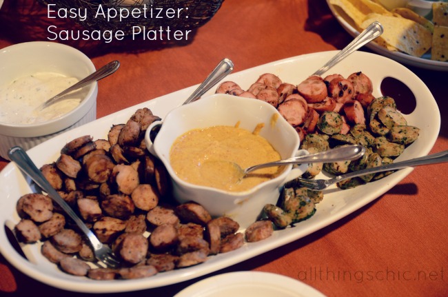 Easy #Appetizer Sausage Platter