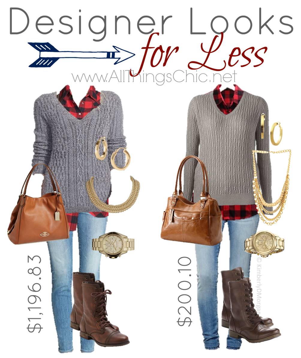 1.23 Designer for Less Plaid and Gold AllThingsChic